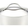 imageAnolon Nouvelle Copper FryingFry PanSkillet Set 95 Inch Stainless Steel and 1025 Inch Hard Anodized NonstickSaucepan w Regular Lid 35 Quart