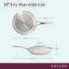 imageAnolon Nouvelle Copper FryingFry PanSkillet Set 95 Inch Stainless Steel and 1025 Inch Hard Anodized NonstickSkillet 12