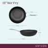 imageAnolon Nouvelle Copper Hard Anodized Nonstick WokStir Fry PanWok Pan  12 Inch Sable BrownOnyx