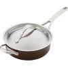 imageAnolon Nouvelle Copper Hard Anodized Nonstick WokStir Fry PanWok Pan  12 Inch Sable BrownSable