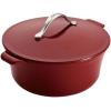 imageAnolon Vesta Cast Iron DishCasserole Pan with Lid 4 Quart Paprika RedPaprika Red