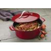 imageAnolon Vesta Cast Iron DishCasserole Pan with Lid 4 Quart Paprika RedPaprika Red
