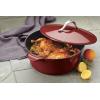 imageAnolon Vesta Cast Iron DishCasserole Pan with Lid 4 Quart Paprika RedPaprika Red