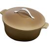 imageAnolon Vesta Cast Iron DishCasserole Pan with Lid 4 Quart Paprika RedUmber