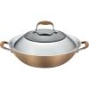 imageAnolon Advanced Hard Anodized Nonstick Stir Fry Wok Pan with Lid 14 Inch Bronze BrownBronze Brown