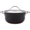 imageAnolon Nouvelle Copper Hard Anodized Nonstick WokStir Fry PanWok Pan  12 Inch Sable BrownOnyx