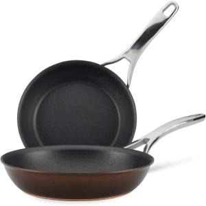 imageAnolon Nouvelle Copper Hard Anodized Nonstick WokStir Fry PanWok Pan  12 Inch Sable BrownSable