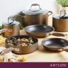 imageAnolon Advanced Hard Anodized Nonstick Cookware  Pots and Pans Set 9 Piece  BronzeBronze