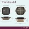 imageAnolon Advanced Hard Anodized Nonstick Grill Pan  Griddle and Roaster  11 Inch BrownBronze
