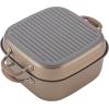 imageAnolon Advanced Hard Anodized Nonstick Grill Pan  Griddle and Roaster  11 Inch BrownBronze