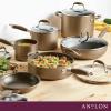 imageAnolon Advanced Home HardAnodized Nonstick 11Piece Cookware Set BronzeBronze