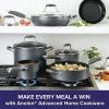 imageAnolon Advanced Home HardAnodized Nonstick 11Piece Cookware Set Moonstone