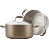 imageAnolon Advanced Umber Dutch Oven with Steamer Insert and Lid 3 Piece Light Brown