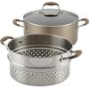 imageAnolon Advanced Umber Dutch Oven with Steamer Insert and Lid 3 Piece Light Brown