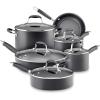 imageAnolon Advanced Hard Anodized Nonstick Cookware Pots and Pans Set 11 Piece IndigoGray