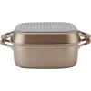 imageAnolon Advanced Hard Anodized Nonstick Grill Pan  Griddle and Roaster  11 Inch BrownBronze
