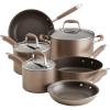 imageAnolon Advanced Home HardAnodized Nonstick 11Piece Cookware Set BronzeBronze