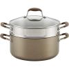 imageAnolon Advanced Umber Dutch Oven with Steamer Insert and Lid 3 Piece Light Brown