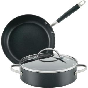 imageAnolon Advanced Home HardAnodized Nonstick 11Piece Cookware Set BronzeOnyx