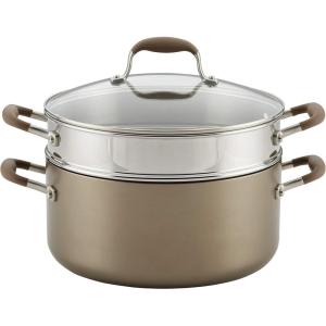imageAnolon Advanced Umber Dutch Oven with Steamer Insert and Lid 3 Piece Light Brown