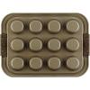 imageAnolon  54710 Anolon Advanced Nonstick 12Cup Muffin Tin With Silicone Grips  Nonstick 12Cup Cupcake Tin With Silicone Grips  12 Cup GrayBronze
