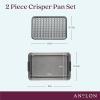 imageAnolon 2Piece Steel Crisper Pan Set 10Inch x 15Inch Graphite10Inch x 15Inch