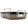 imageAnolon 46274 Bronze Nonstick Roaster  Roasting Pan with Rack  16 Inch x 135 Inch Brown