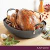 imageAnolon Advanced Hard Anodized Nonstick 2 Piece RoasterRoasting Pan with Wire Rack Oval 16 Inch x 13 Inch Dark Gray