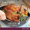 imageAnolon Advanced Home Hard Anodized Nonstick RoasterRoasting Pan with Utensils 16 Inch x 13 Inch MoonstoneMoonstone