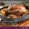imageAnolon Advanced Home Hard Anodized Nonstick RoasterRoasting Pan with Utensils 16 Inch x 13 Inch MoonstoneMoonstone