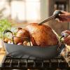 imageAnolon Advanced Home Hard Anodized Nonstick RoasterRoasting Pan with Utensils 16 Inch x 13 Inch MoonstoneMoonstone