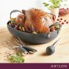 imageAnolon Advanced Home Hard Anodized Nonstick RoasterRoasting Pan with Utensils 16 Inch x 13 Inch MoonstoneMoonstone