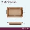 imageAnolon Advanced Nonstick Bakeware Set  Baking Pans with Grips  5 Piece BrownBronze Brown
