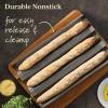 imageAnolon Advanced Nonstick Perforated Baguette Pan  Tray for Baking Bread  3Loaf Graphite Gray