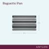 imageAnolon Advanced Nonstick Perforated Baguette Pan  Tray for Baking Bread  3Loaf Graphite Gray