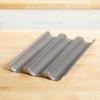 imageAnolon Advanced Nonstick Perforated Baguette Pan  Tray for Baking Bread  3Loaf Graphite Gray