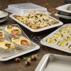 imageAnolon Allure Nonstick Bakeware Set includes Nonstick Cookie Sheet with Rack Baking Pan and Cake Pans  5 Piece OnyxBlackPewterOnyxBlackPewter