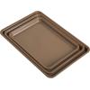 imageAnolon Gourmet Nonstick Bakeware Set with Nonstick Cookie Sheets  Baking Sheets  3 Piece Graphite GrayBronze