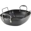 imageAnolon Advanced Hard Anodized Nonstick 2 Piece RoasterRoasting Pan with Wire Rack Oval 16 Inch x 13 Inch Dark Gray