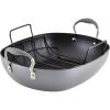 imageAnolon Advanced Home Hard Anodized Nonstick RoasterRoasting Pan with Utensils 16 Inch x 13 Inch MoonstoneDark Gray