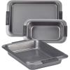 imageAnolon Advanced Nonstick Bakeware Set  Baking Pans with Grips  5 Piece BrownGray
