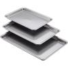 imageAnolon Gourmet Nonstick Bakeware Set with Nonstick Cookie Sheets  Baking Sheets  3 Piece Graphite GrayGraphite
