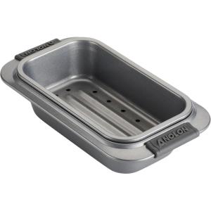 imageAnolon  54709 Anolon Advanced Nonstick BakewareBakingLoaf Pan with Grips 9 Inch x 5 Inch Gray2 Piece