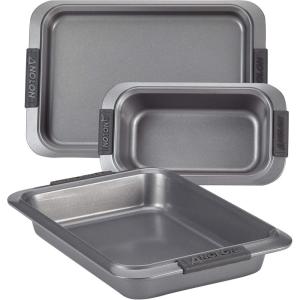 imageAnolon Advanced Nonstick Bakeware Set  Baking Pans with Grips  5 Piece BrownGray