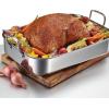 imageAnolon Triply Clad Stainless Steel Roaster  Roasting Pan with Rack  17 Inch x 125 Inch Silver