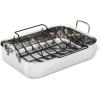 imageAnolon Triply Clad Stainless Steel Roaster  Roasting Pan with Rack  17 Inch x 125 Inch Silver