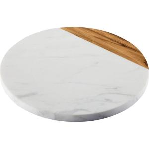 imageAnolon 46648 Pantryware White MarbleTeak Wood Serving Board 10Inch Round