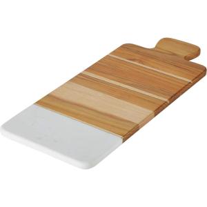 imageAnolon Pantryware Teak Wood and Marble Cutting Board  Teak Wood and Marble Serving Board  95 Inch Brown