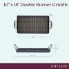 imageAnolon Advanced Hard Anodized Nonstick Double Burner Griddle with MultiPurpose Rack 10Inch by 18Inch IndigoBronze