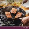 imageAnolon Advanced Hard Anodized Nonstick Double Burner Griddle with MultiPurpose Rack 10Inch by 18Inch IndigoBronze